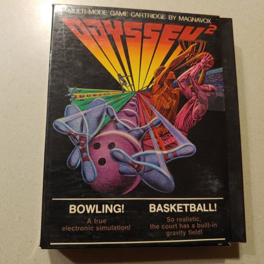 1978 ODYSSEY 2 Bowling & Basketball Video Game CIB Vintage Magnavox Complete
